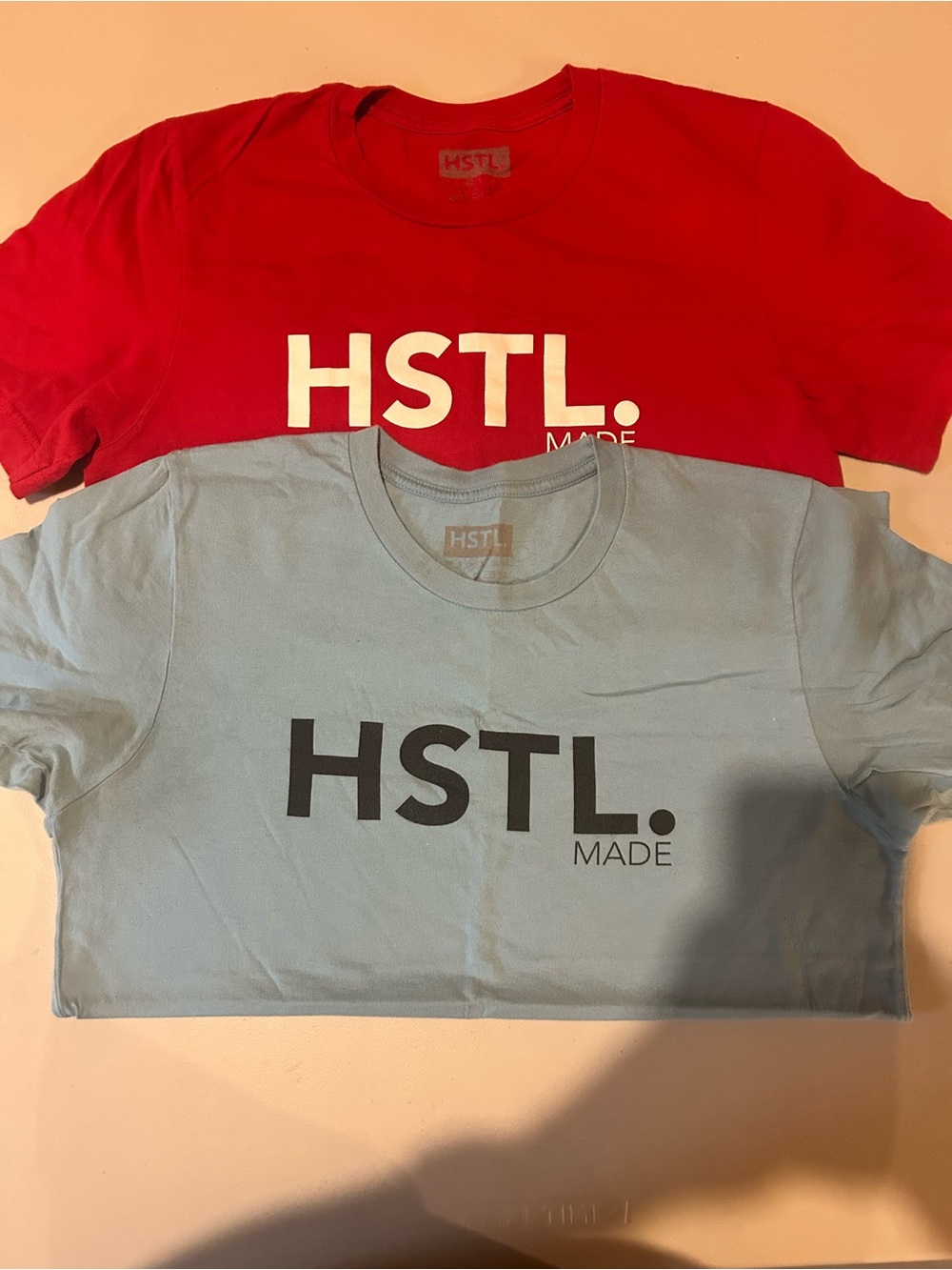 Men’s HSTL. Made Graphic Tee - Red & Light Blue